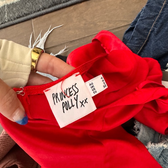 Princess Polly Sleek Red Satin Mini Dress - Picture 6 of 6
